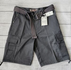 Charcoal Gray Cargo Shorts for Boys Size 16